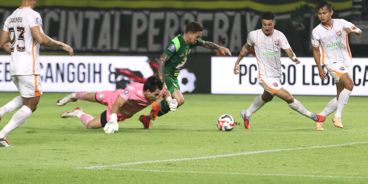 Hasil Dramatis Persebaya vs Borneo BRI Super League Berakhir Imbang 2-2